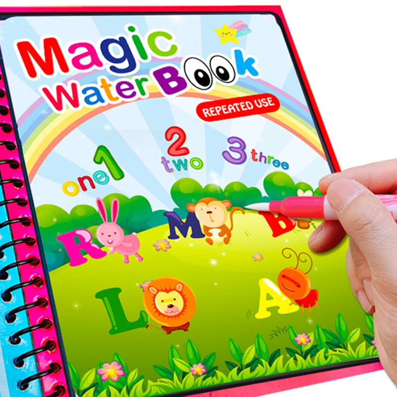 Magical Book Water Drawing Montessori Toys Reusable Coloring Book Magic Water Drawing Book Sensory Early Education Toys for Kids
