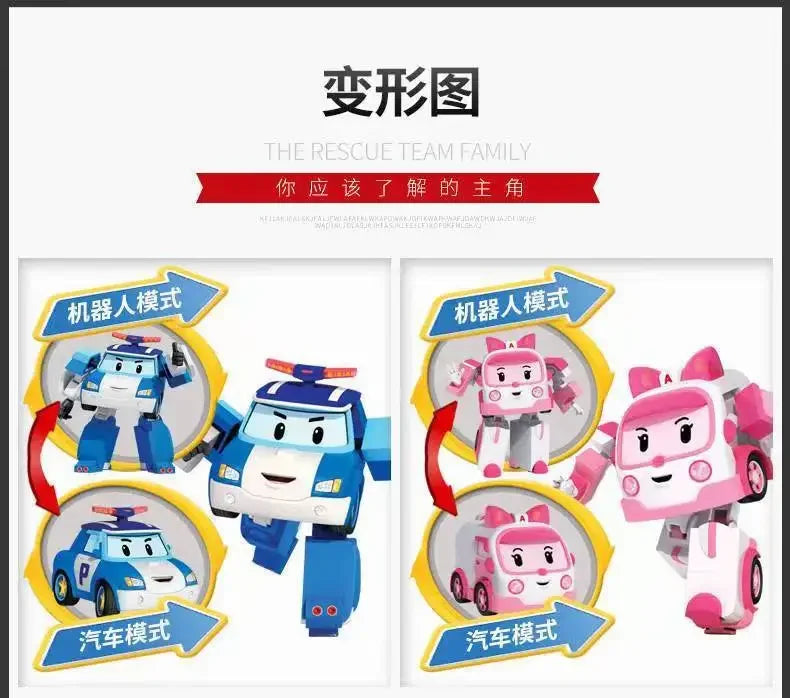 New Silverlit Robocar Korea Robot Kids Toys Transformation Anime Action Figure Poli Toys For Children Playmobil Juguetes