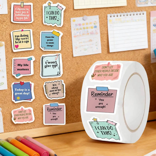 500pcs Motivational Stickers School Reward Stickers for Kids Students, inspiring phrases, encouraging quotes, cute stickers