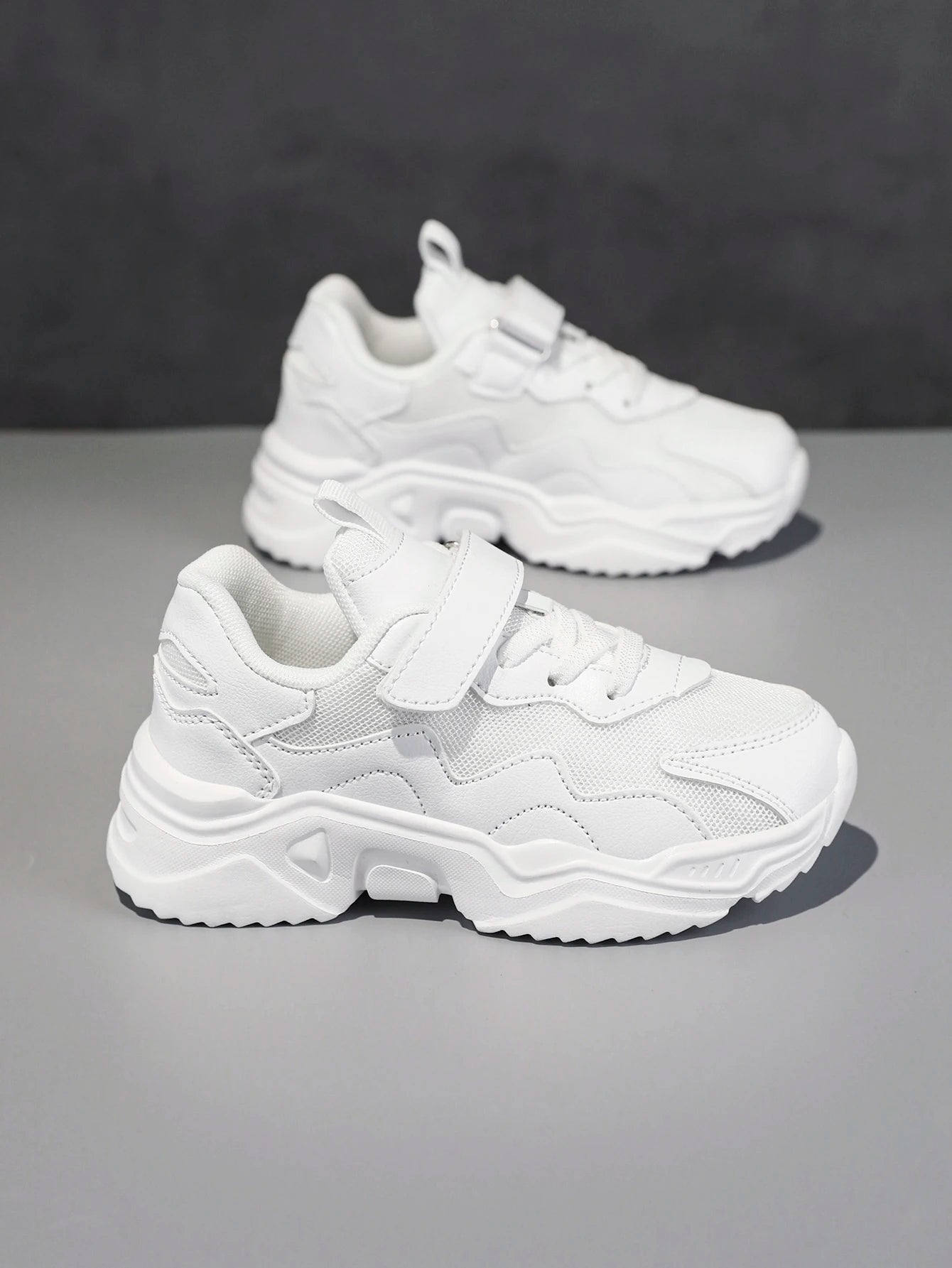 Children's Classic Casual Style Casual Sports Shoes, Light Wear-Resistant Breathable Plaid Running Shoes, Boys' Girls' Outdoor