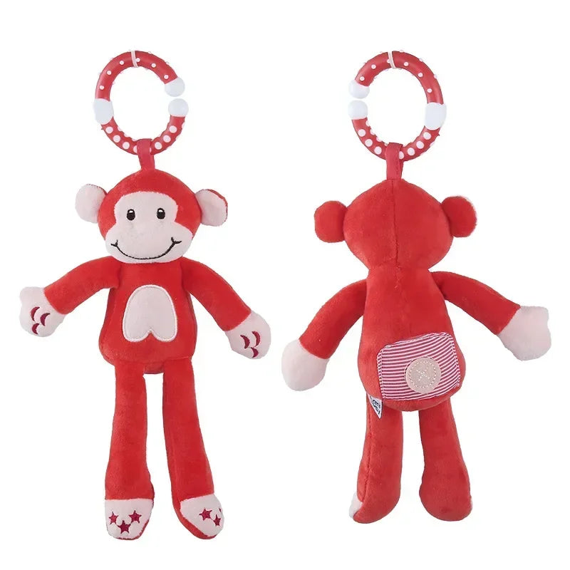 New Baby Rattles Mobiles Infant Toddler Toys Stroller Bed Hanging Rabbit Elephant Crib Hanging Bell Plush Toys for 0-12 Months