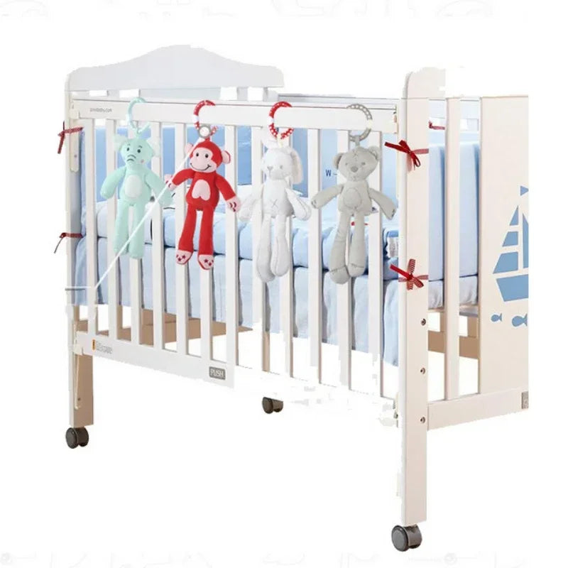 New Baby Rattles Mobiles Infant Toddler Toys Stroller Bed Hanging Rabbit Elephant Crib Hanging Bell Plush Toys for 0-12 Months