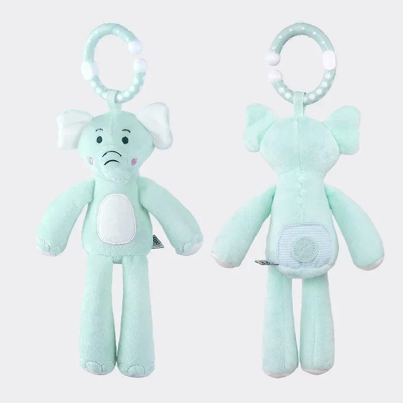 New Baby Rattles Mobiles Infant Toddler Toys Stroller Bed Hanging Rabbit Elephant Crib Hanging Bell Plush Toys for 0-12 Months