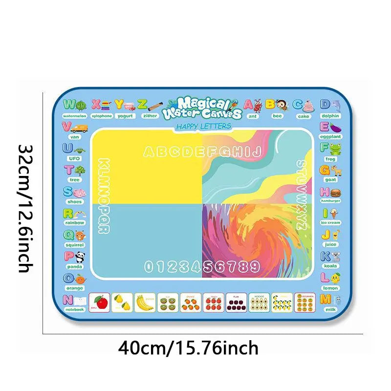 15.76"×12.6"Colorful Water Doodle Mat for Kids - Montessori Educational Toy Drawing Mat for Boys And Girls Age 3-8 Toddler Gift