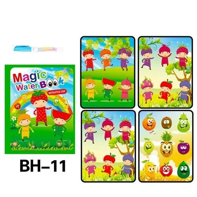 Kids Montessori Toys Reusable Coloring Book Magic Water Drawing Book Painting Drawing Toys Sensory Early Education Toys for Kids