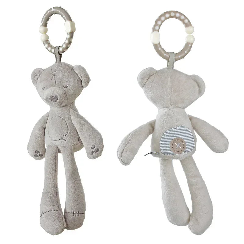 New Baby Rattles Mobiles Infant Toddler Toys Stroller Bed Hanging Rabbit Elephant Crib Hanging Bell Plush Toys for 0-12 Months