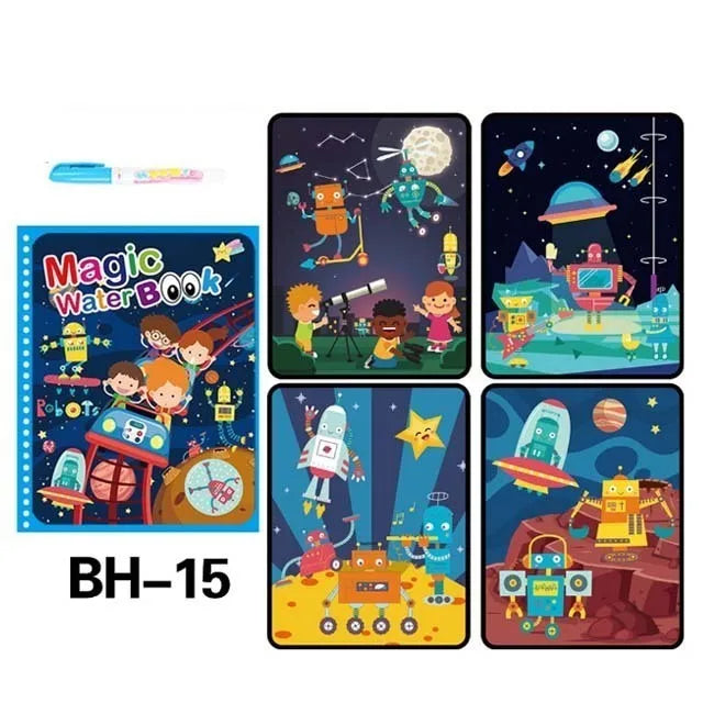 Kids Montessori Toys Reusable Coloring Book Magic Water Drawing Book Painting Drawing Toys Sensory Early Education Toys for Kids