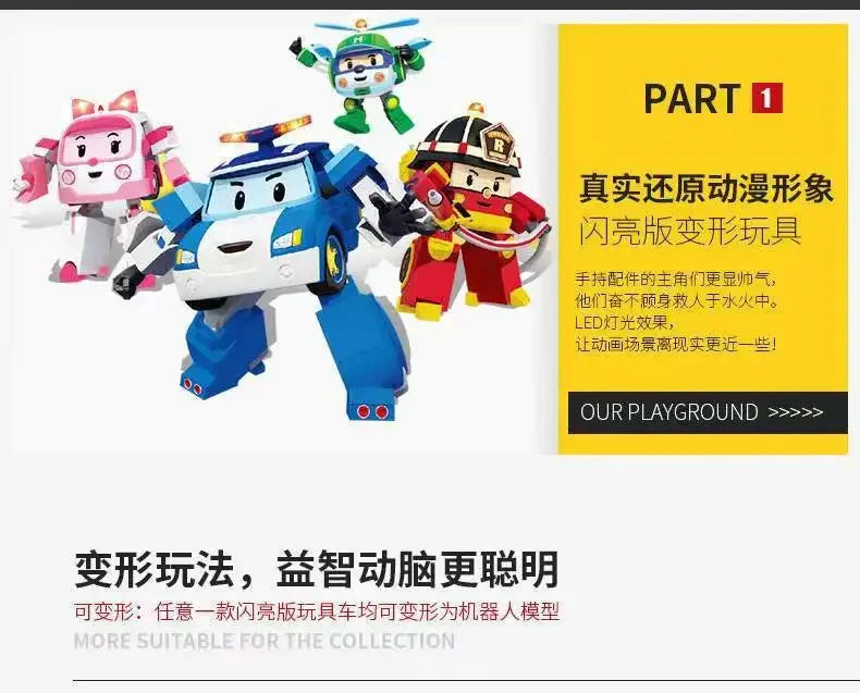 New Silverlit Robocar Korea Robot Kids Toys Transformation Anime Action Figure Poli Toys For Children Playmobil Juguetes