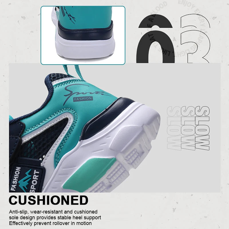 Single Net Children's Shoes Boys Sneakers Summer Breathable Non-slip Surface Girls Casual Tennis Sports Running Outdoor Shoes