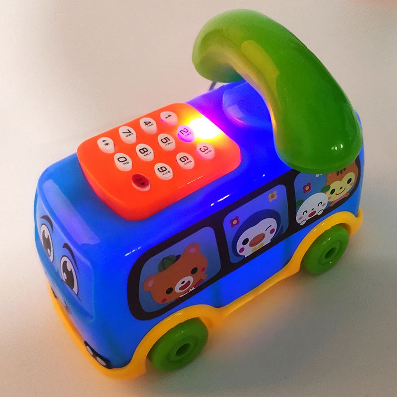 Cartoon Music Car Children's Singing Phone Car Toy Educational Early Education Machine Toy Christmas Thanksgiving Holiday Gift