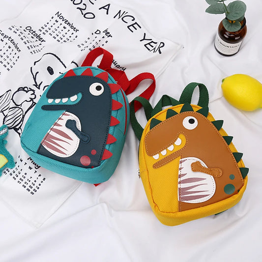 Cartoon Dinosaur Kids Backpacks High Capacity Kindergarten Schoolbag Cute Boys Girls Baby School Bags Children Canvas Backpack