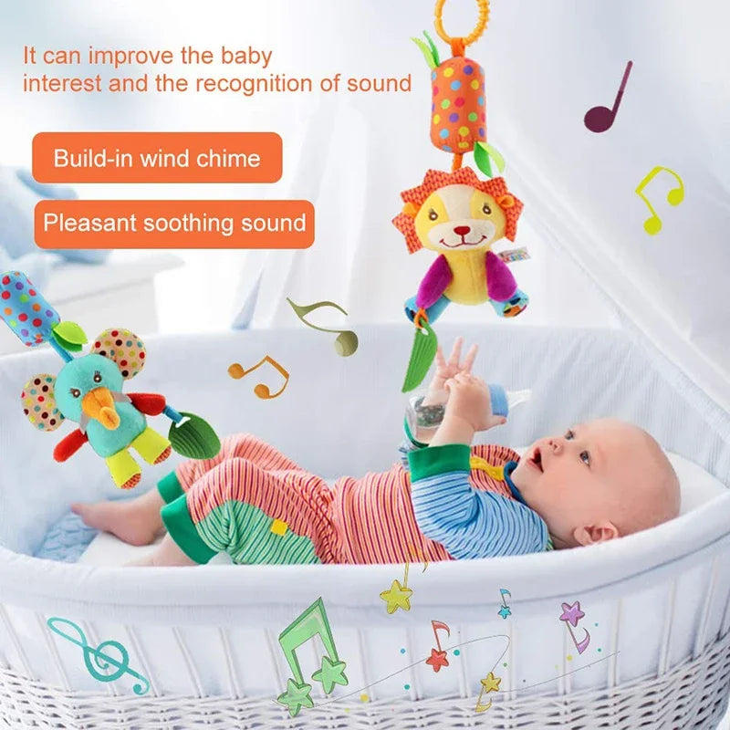 Hanging Rattles Soft Toys suitable for Car Seat, Stroller, Crib