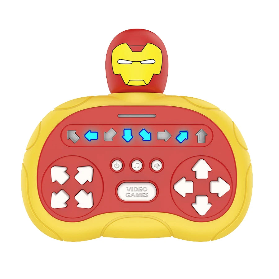 2026 New Spider-Man Quick Push Game Pop Up Fidget Bubble Electronic Pop it Pro Game Light AntiStress Toys For Adult Kids Gift