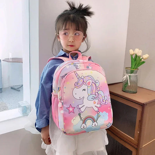 Kindergarten Students Schoolbag Cartoon Cute Unicorn Girl Backpack Fashion Foreign Trade Large Capacity Backpack