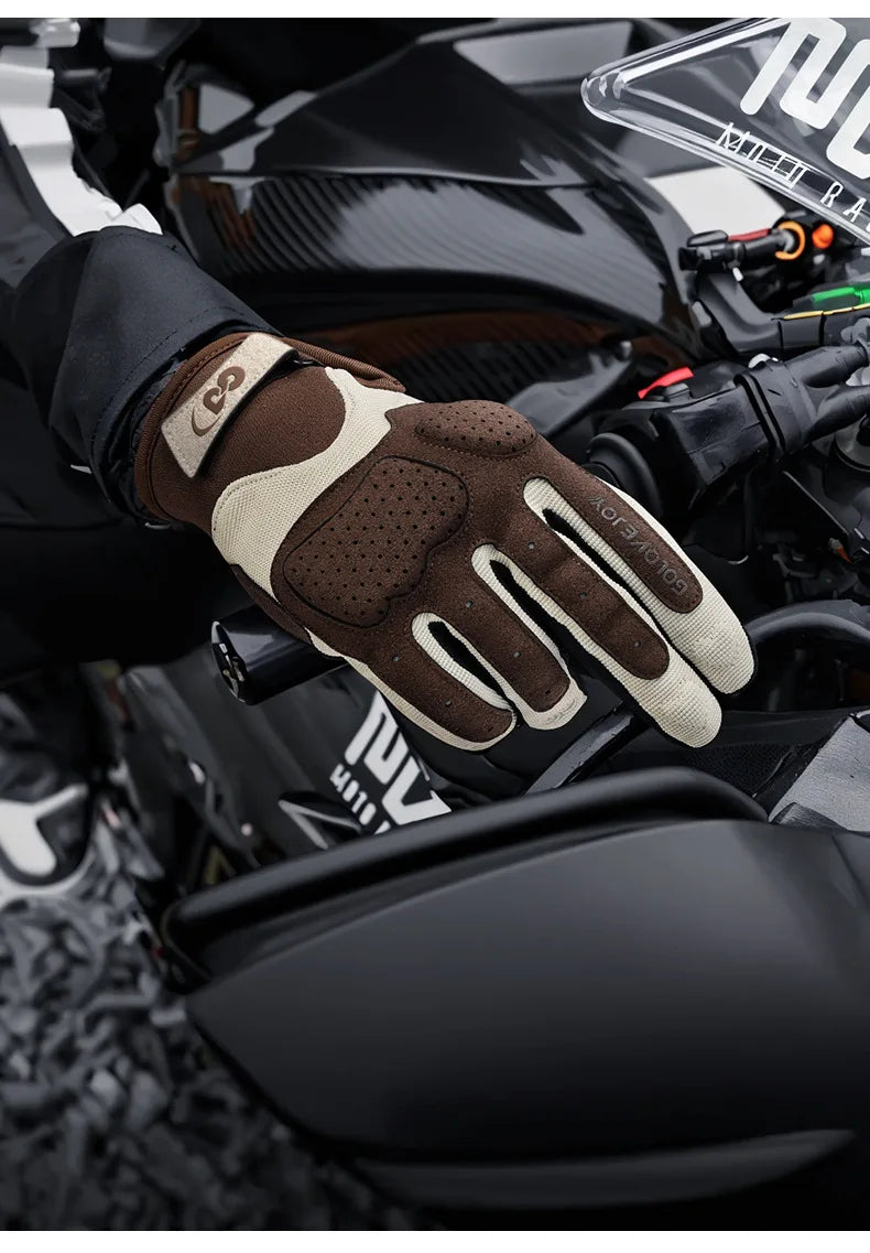 Summer Breathable Motorcycle Gloves Touch Screen Men Women MTB Bike Gloves Macaron Color Motorbike Riding Bicycle Gloves
