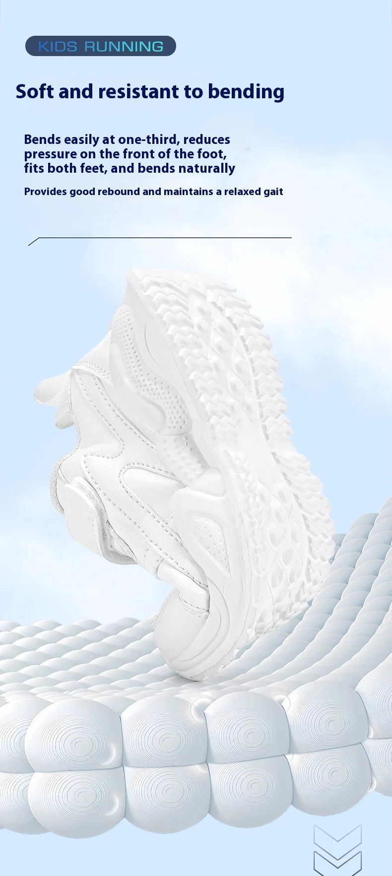 Children's school unisex white leather sneakers - non-slip,wear-resistant,youthful, versatile casual sports shoes