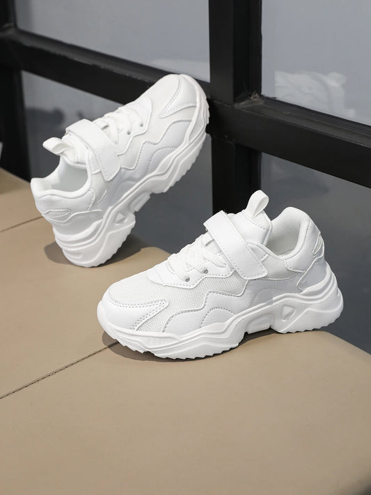 Children's Classic Casual Style Casual Sports Shoes, Light Wear-Resistant Breathable Plaid Running Shoes, Boys' Girls' Outdoor