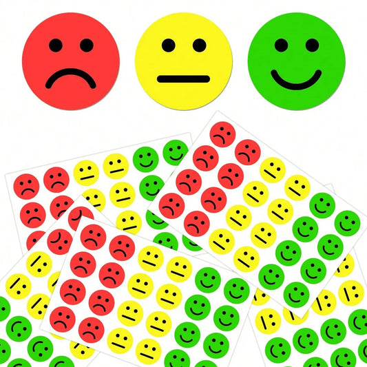 Emotion Stickers Happy Sad Smile Face Kids Reward Decorative Stickers