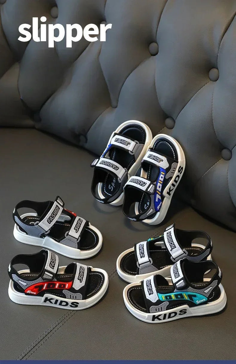 New Summer Children Sandal Boy Cute Cartoon Shoe Non Slip Kid Student Outdoor Beach Sandal for Non-slip Infant Baby Sports Shoes