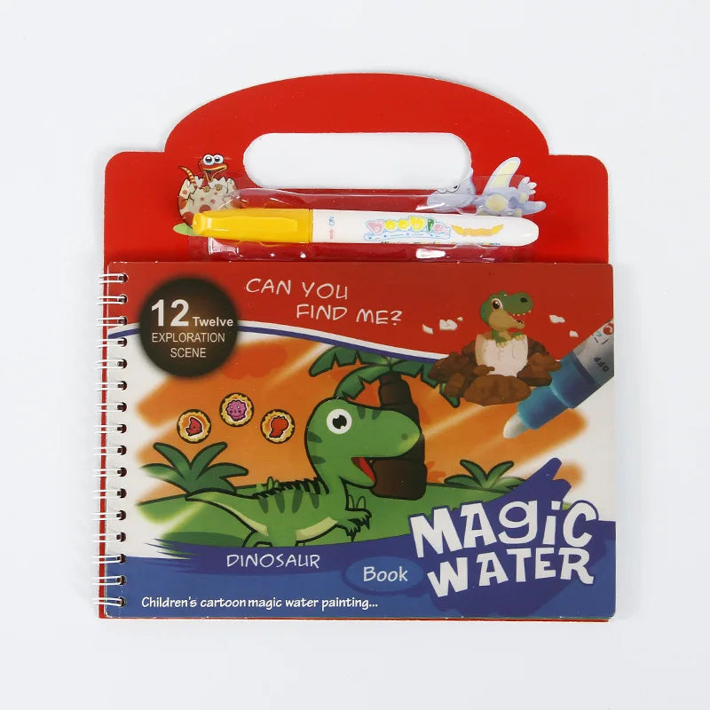 Magic Water Drawing Book - Reusable Montessori Toddler Toy, Mess-Free Painting for Early Education