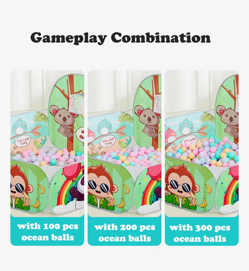 1.2M Portable Baby Pools Ball Pit Dry Pool Balls Cartoon Children's Pool Balls Outdoor Games Kids Playpen Ball Box Baby Pool