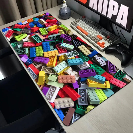 Large Mouse Pad Design-Legos Desk Mouse Pad Cute HD Desk Pad Extended Gaming Keyboard Mats Large XXL Gamer Mousepad 90x40