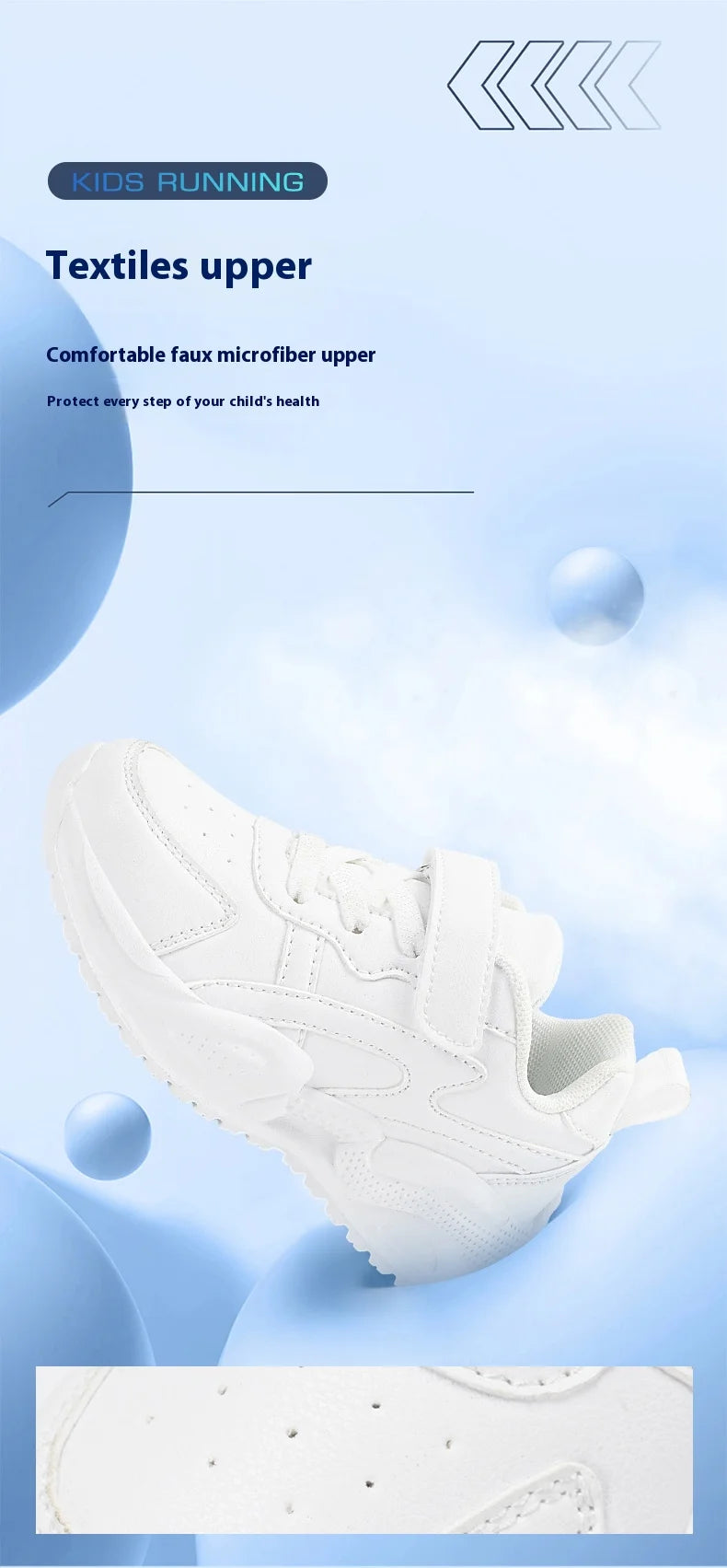 Children's school unisex white leather sneakers - non-slip,wear-resistant,youthful, versatile casual sports shoes