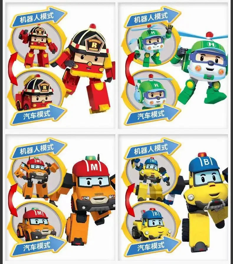 New Silverlit Robocar Korea Robot Kids Toys Transformation Anime Action Figure Poli Toys For Children Playmobil Juguetes
