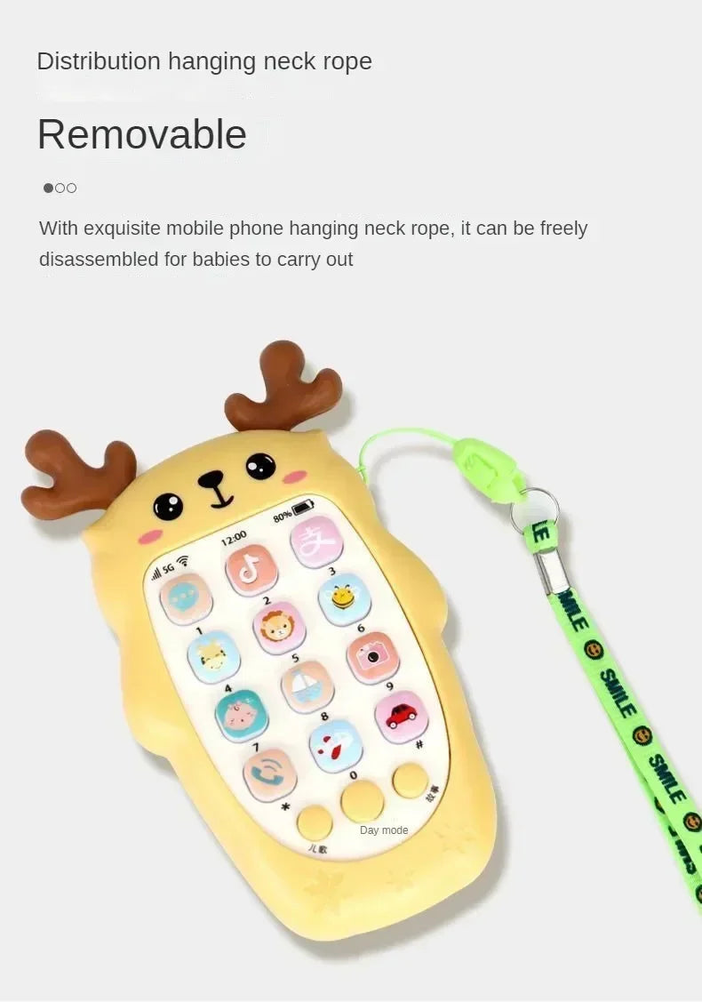 Baby Phone Toys Bilingual Telephone Teether Music Voice Toy Early Educational Learning Machine Electronic Children Gift Baby Toy