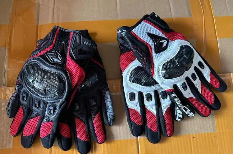 Motorcycle Gloves Genuine Leather Men's Motocross Racing Gloves RST390 391 Gloves Spring Autumn Touch Screen Guantes Moto