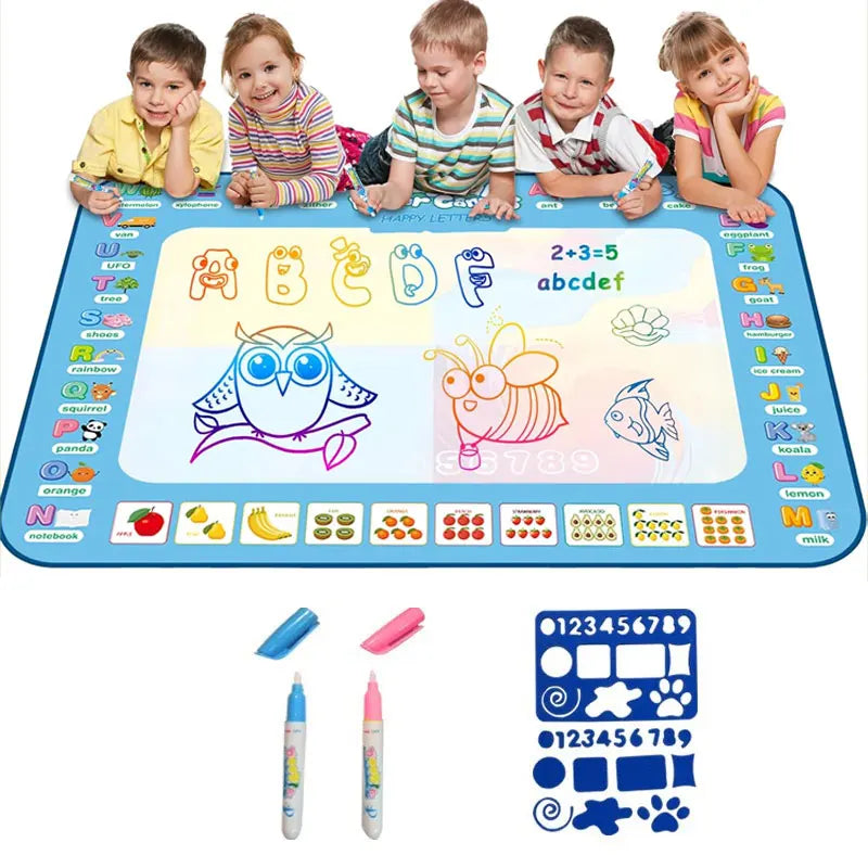 15.76"×12.6"Colorful Water Doodle Mat for Kids - Montessori Educational Toy Drawing Mat for Boys And Girls Age 3-8 Toddler Gift