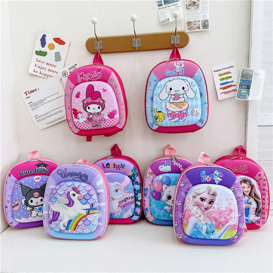 New children backpack kindergarten boys and girls cartoon animation hard shell small schoolbag small class backpack