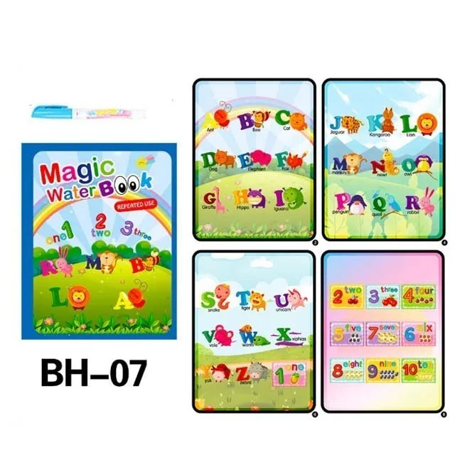 Kids Montessori Toys Reusable Coloring Book Magic Water Drawing Book Painting Drawing Toys Sensory Early Education Toys for Kids