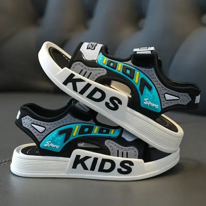 New Summer Children Sandal Boy Cute Cartoon Shoe Non Slip Kid Student Outdoor Beach Sandal for Non-slip Infant Baby Sports Shoes