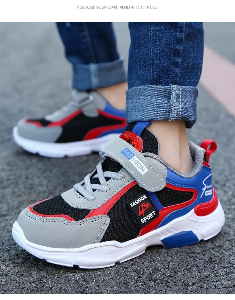 Children Sport Shoes Boys Fashion Mesh Breathable Casual Sneakers Lightweight Running Shoes Comfort