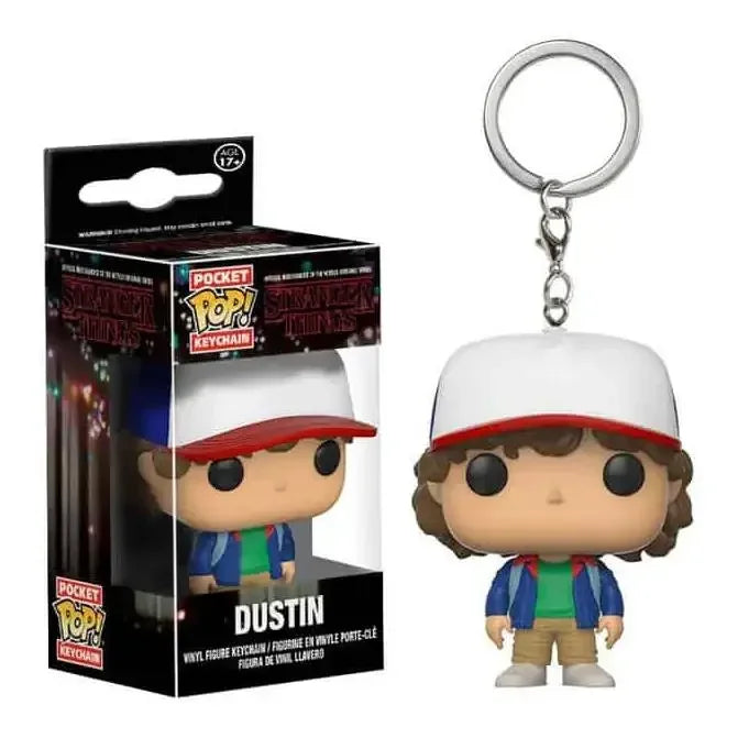 Funko Pop Pocket Pop Keychain Stranger Eleven Robin Barb Steve Dustin Key Ring Chain Model Toy Adults Children Gift Toys