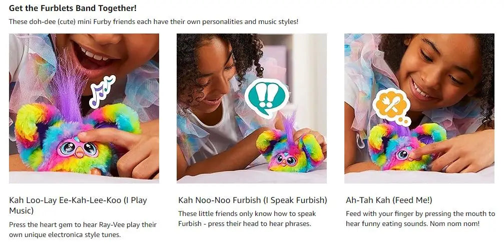 Hasbro Furby Furblets Mini Friend with Sounds & Music Collectible and Cute Electronic Children's Gril Gifts Boys