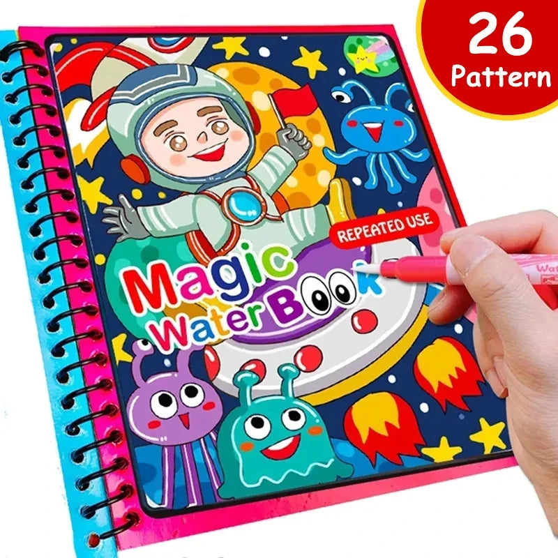 Kids Montessori Toys Reusable Coloring Book Magic Water Drawing Book Painting Drawing Toys Sensory Early Education Toys for Kids