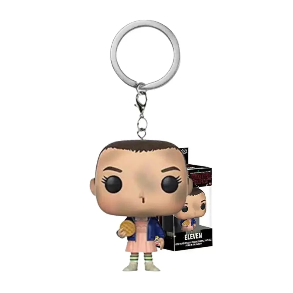LLavero de bolsillo de Stranger Things, figuras de acción de Dustin Eleven, Freddy, Steve, Robin, Barb, Juguetes