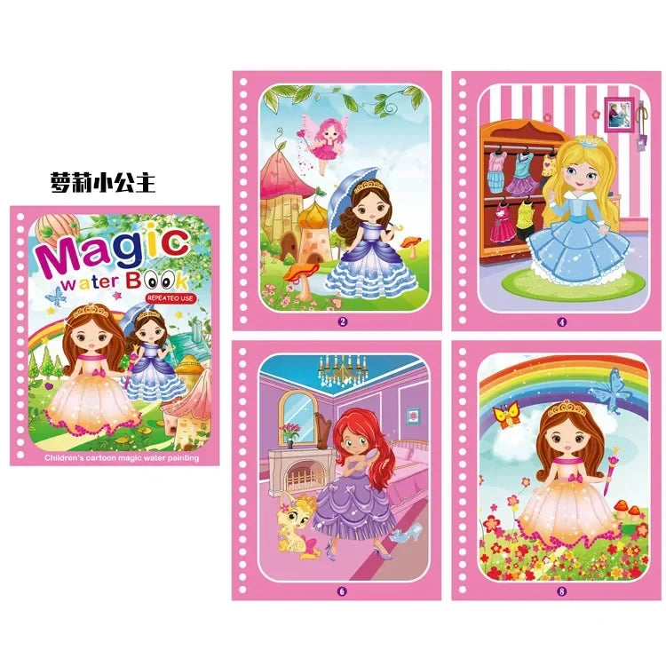Kids Montessori Toys Reusable Coloring Book Magic Water Drawing Book Painting Drawing Toys Sensory Early Education Toys for Kids