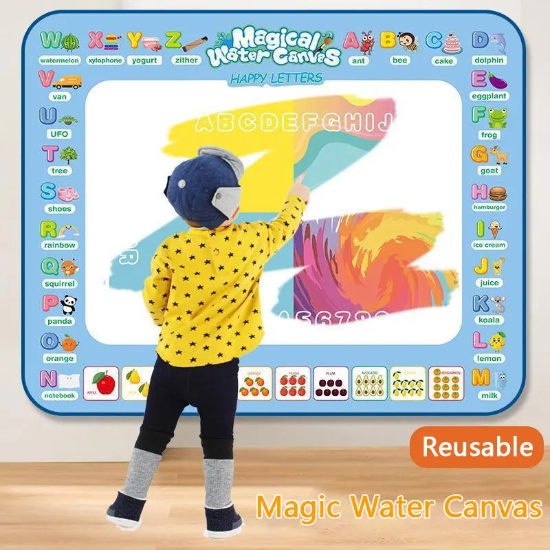 15.76"×12.6"Colorful Water Doodle Mat for Kids - Montessori Educational Toy Drawing Mat for Boys And Girls Age 3-8 Toddler Gift