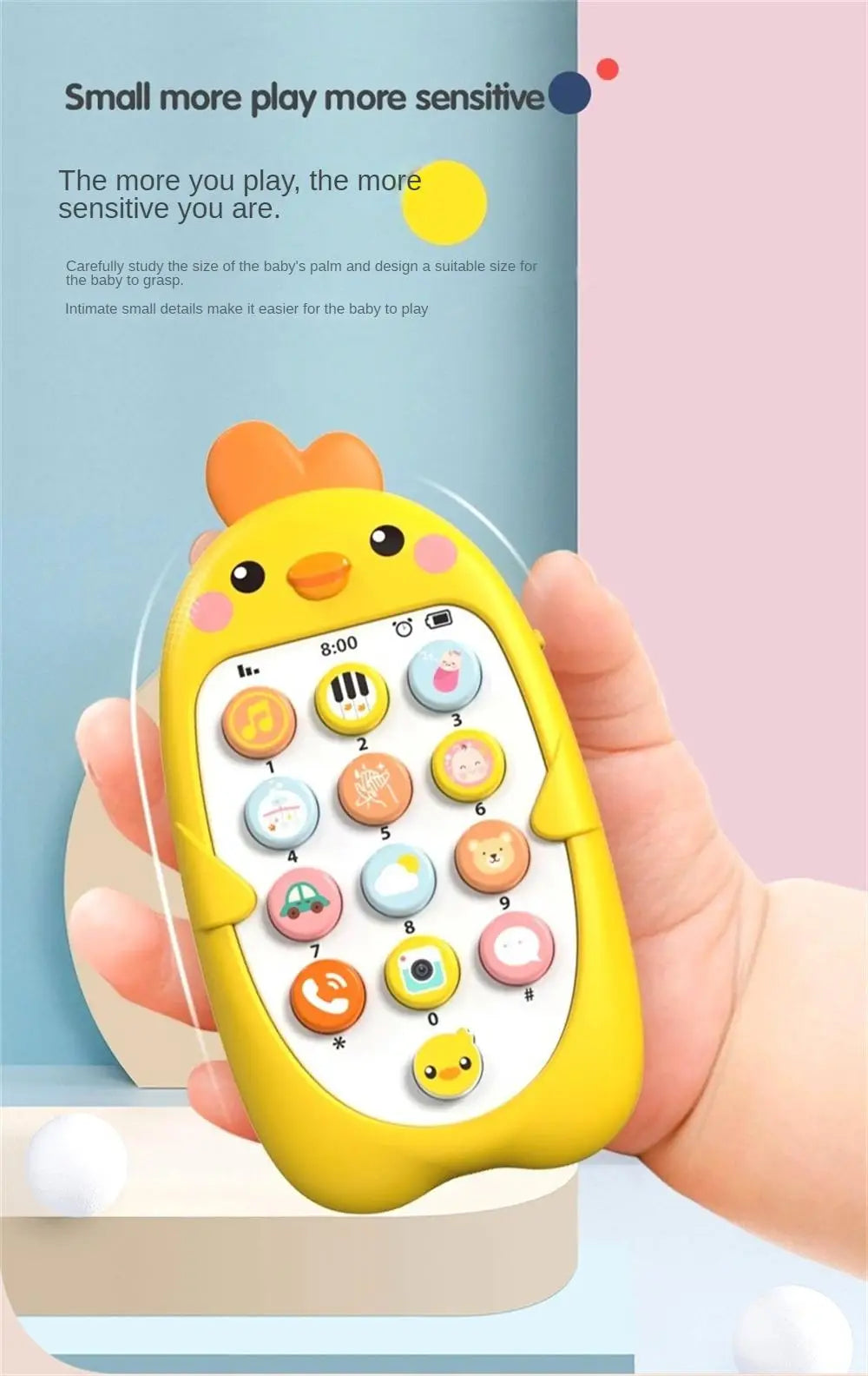 1/2PCS Baby Phone Toy Mobile Telephone Early Educational Learning Machine Kids Gifts Music Sound Machine Electronic Newborn Baby