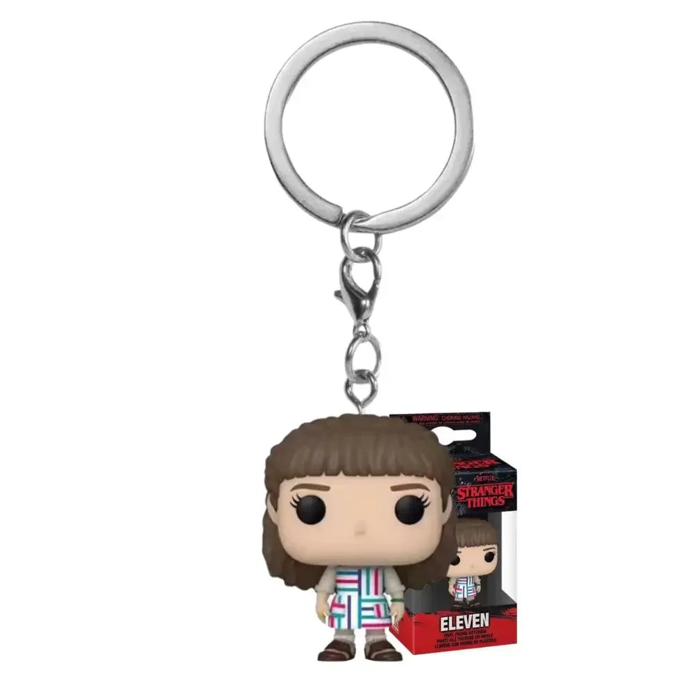 LLavero de bolsillo de Stranger Things, figuras de acción de Dustin Eleven, Freddy, Steve, Robin, Barb, Juguetes