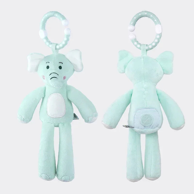 New Baby Rattles Mobiles Infant Toddler Toys Stroller Bed Hanging Rabbit Elephant Crib Hanging Bell Plush Toys for 0-12 Months